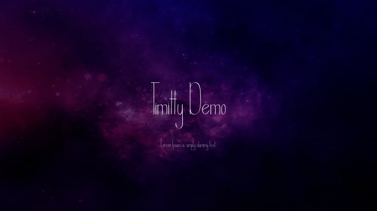 Timitty Demo Font