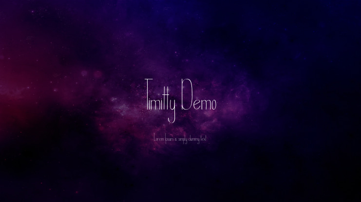 Timitty Demo Font