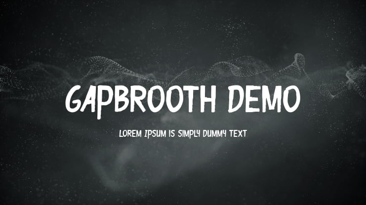 Gapbrooth Demo Font