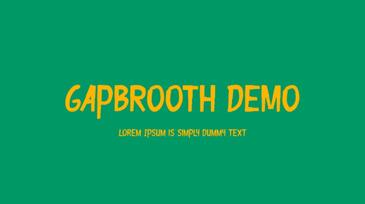 Gapbrooth Demo Font