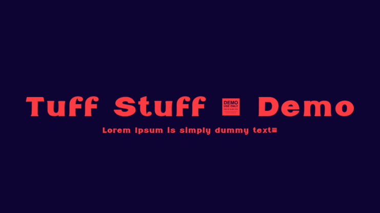 Tuff Stuff - Demo Font