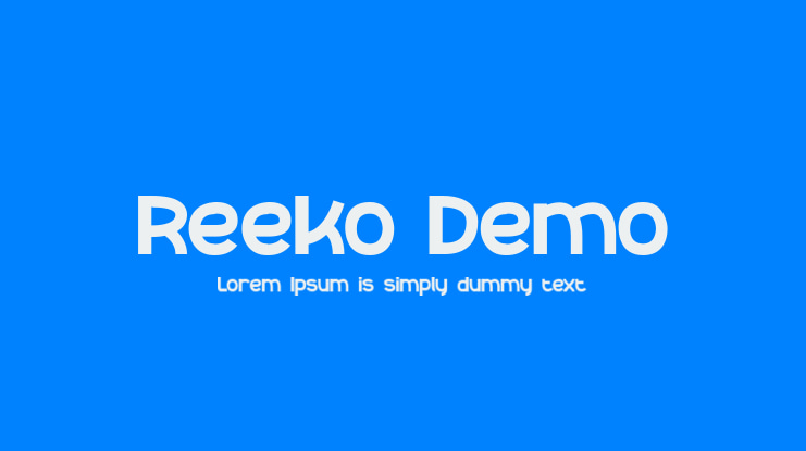 Reeko_Demo Font