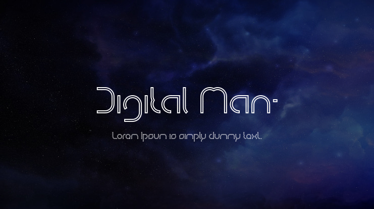 Digital Man- Font Family
