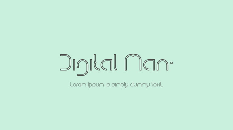 Digital Man- Font Family