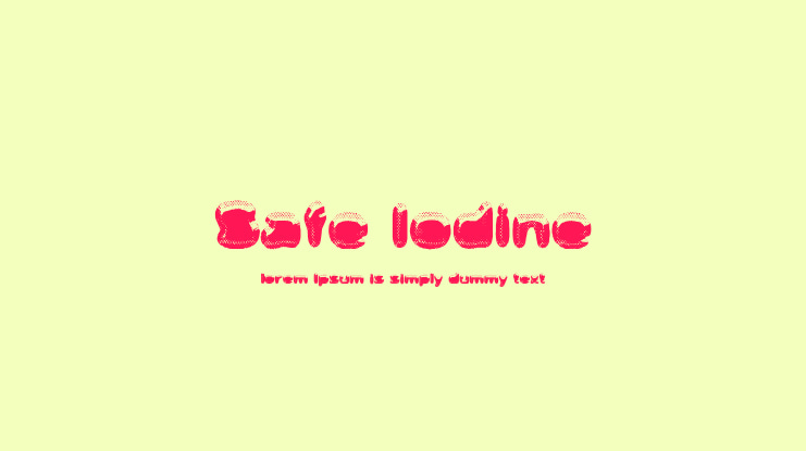 Safe Iodine Font