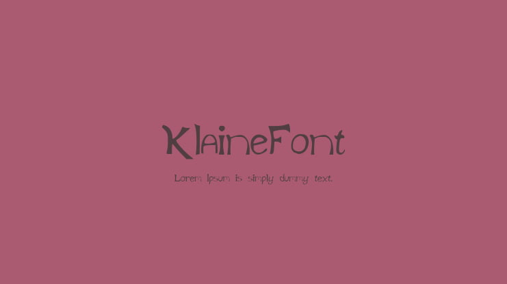 KlaineFont Font