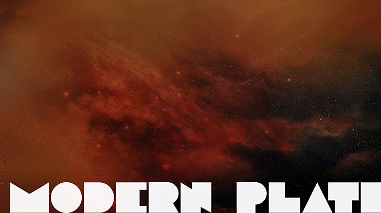 Modern plate Font