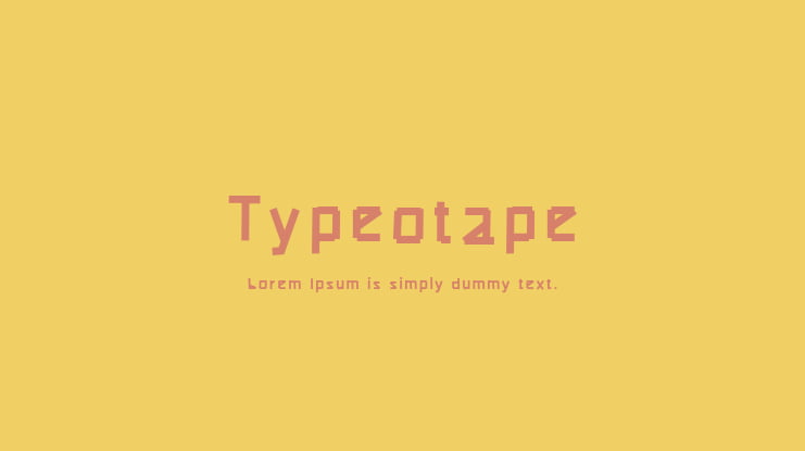 Typeotape Font