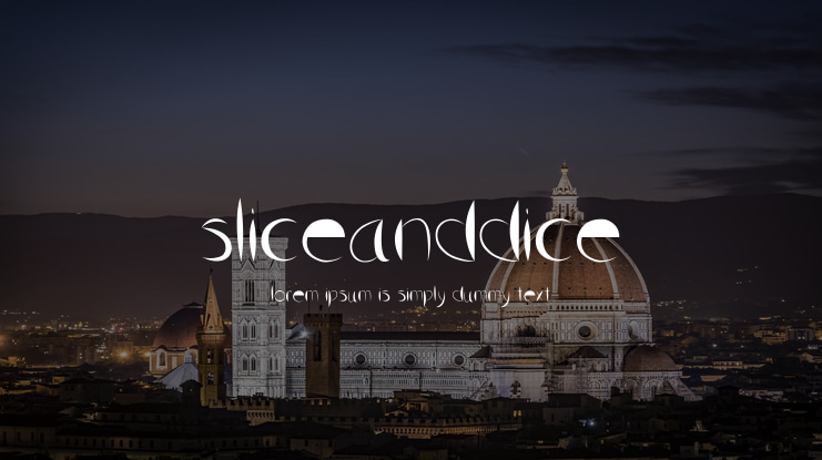 SliceAndDice Font
