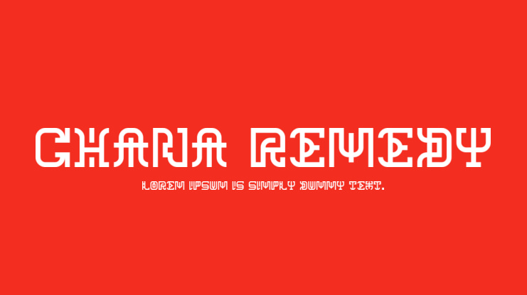 Chana Remedy Font