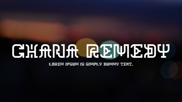 Chana Remedy Font
