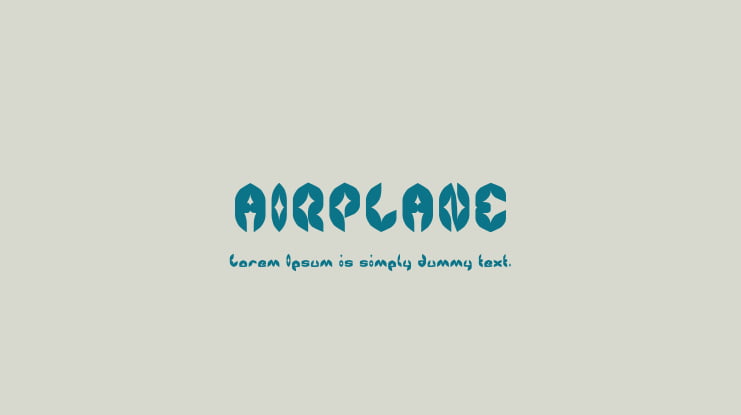 AIRPLANE Font Family