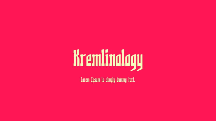 Kremlinology Font