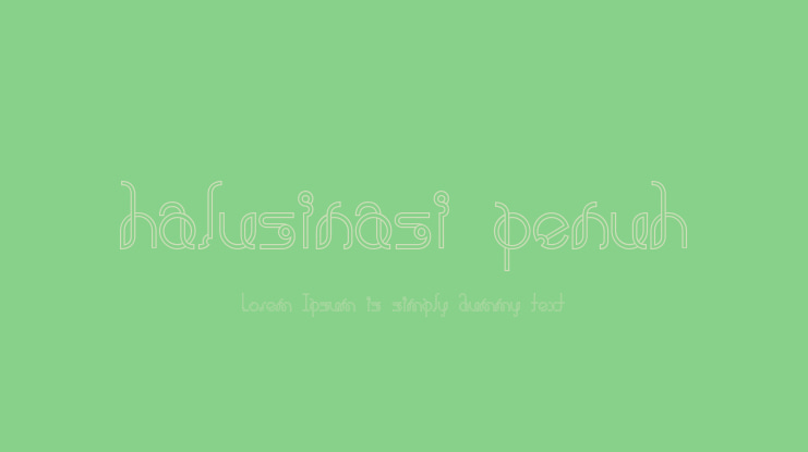 halusinasi penuh Font Family