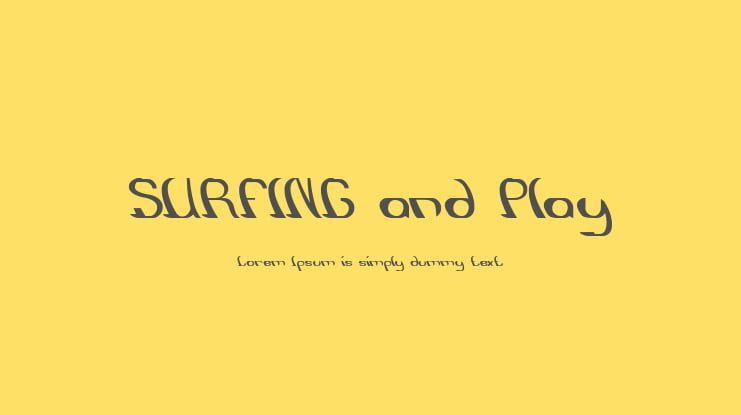 SURFING and Play Font