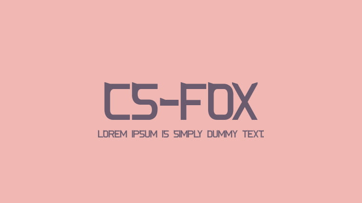 CS-Fox Font Family