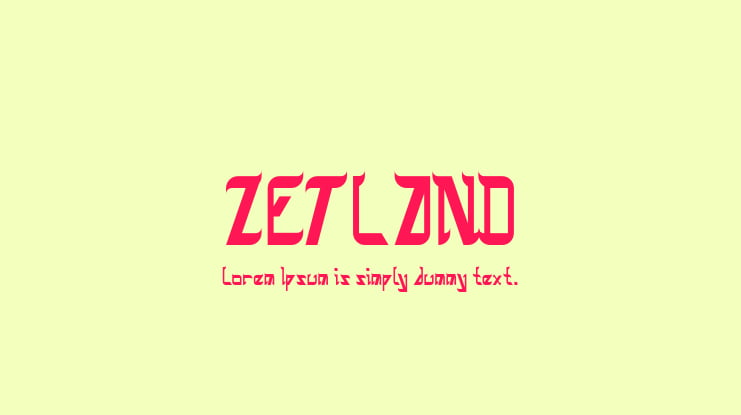 ZETLAND Font Family