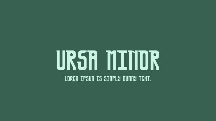 Ursa Minor Font