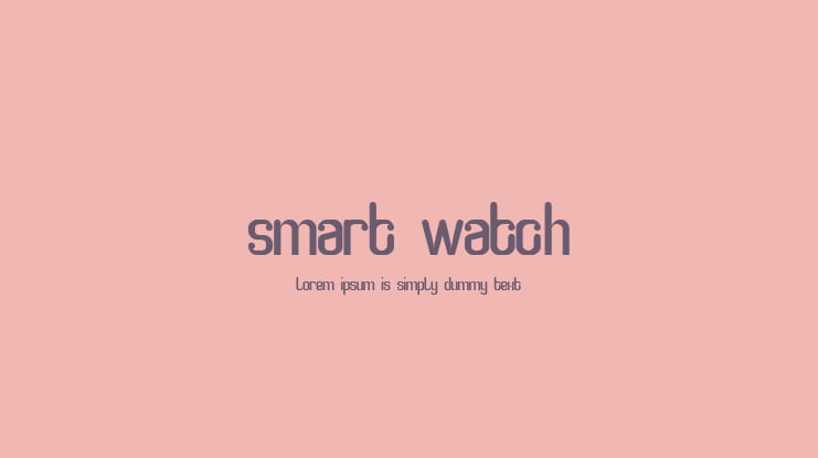 smart watch Font