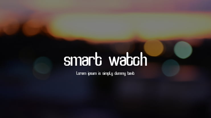 smart watch Font