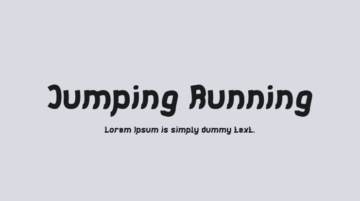 Jumping Running Font Family