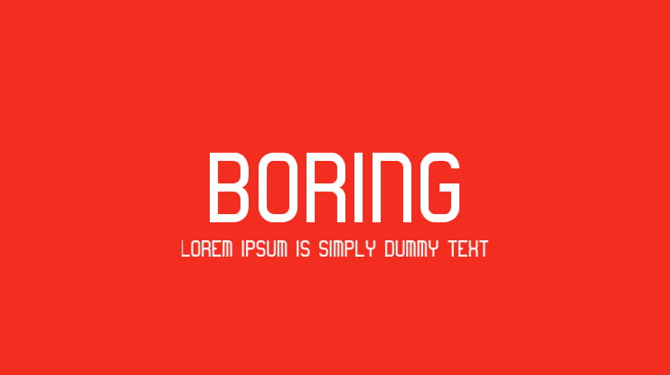 Boring Font