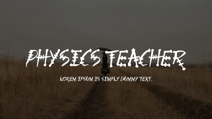 Physics Teacher Font