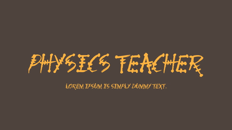 Physics Teacher Font