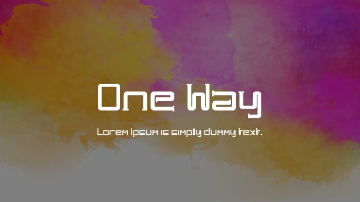 One Way Font