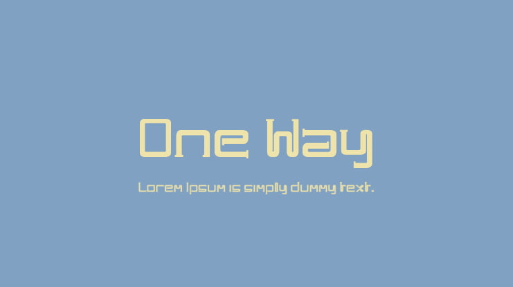 One Way Font