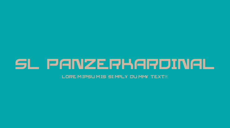 SL Panzerkardinal Font