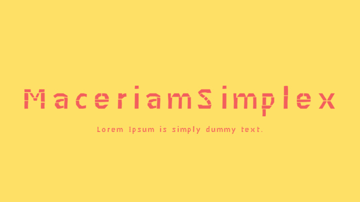 MaceriamSimplex Font