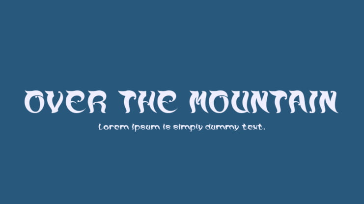 OVER THE MOUNTAIN Font Family