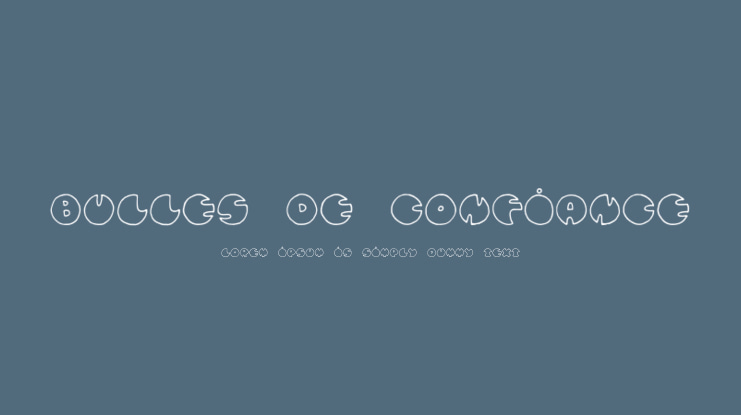 bulles de confiance Font