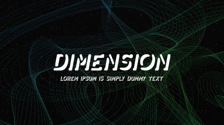 Dimension Font