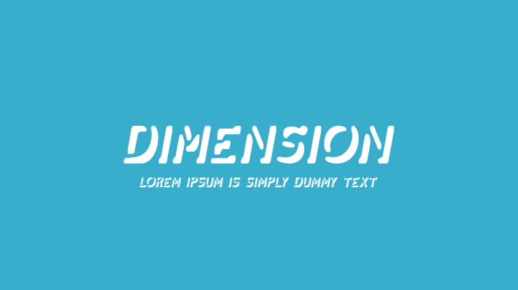 Dimension Font