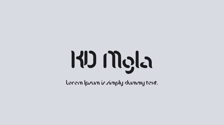 KD Mgla Font
