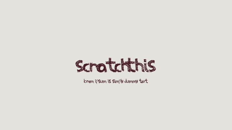 ScratchThis Font