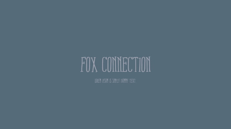 Fox Connection Font