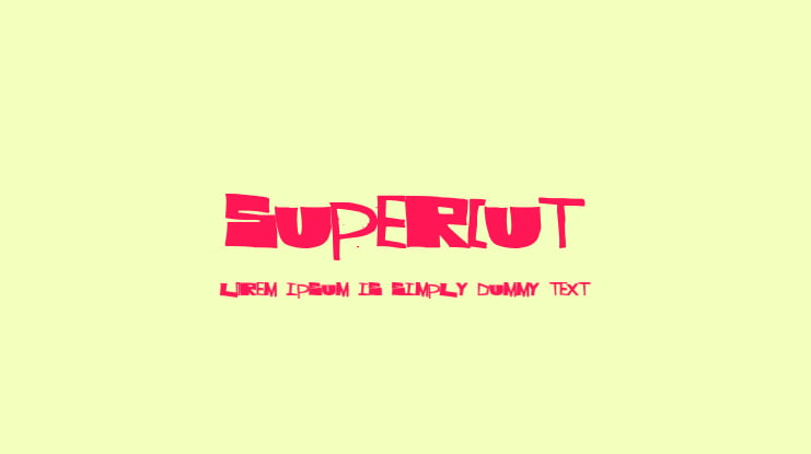 SuperCut Font