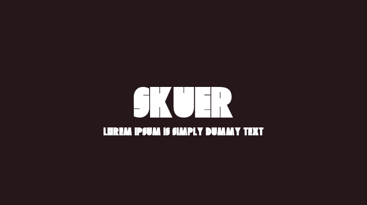Skuer Font