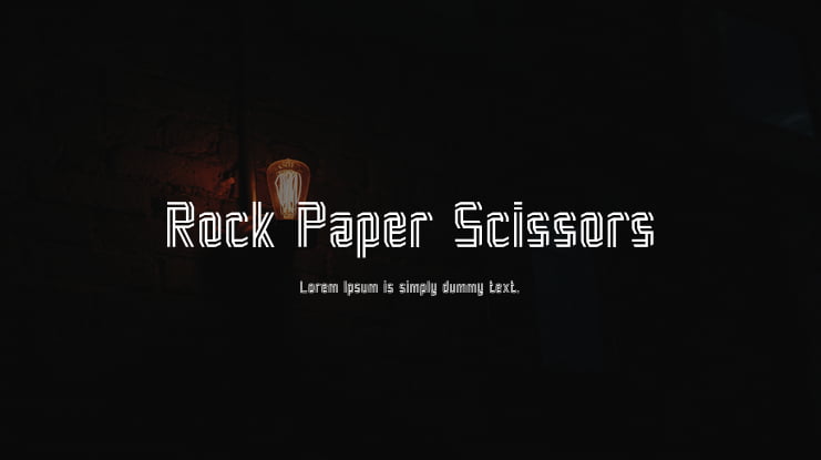 Rock Paper Scissors Font