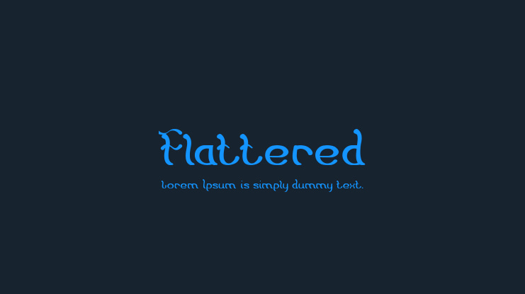 Flattered Font Family