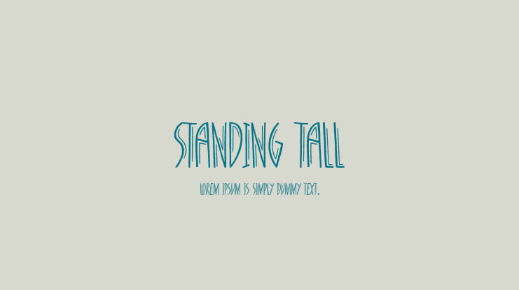Standing Tall Font
