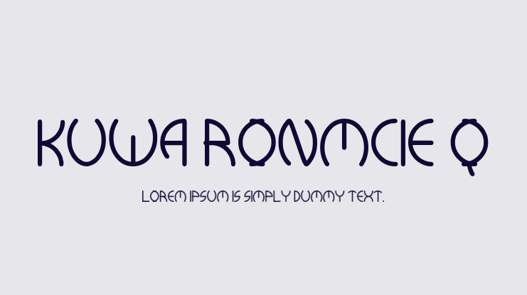 kuwa ronmcie q Font