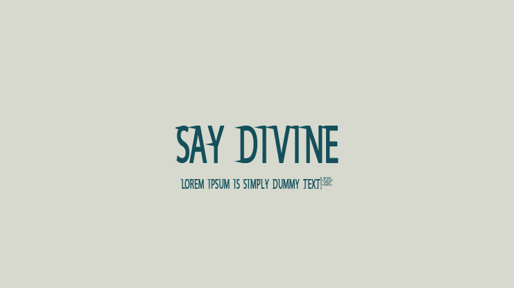 Say Divine Font