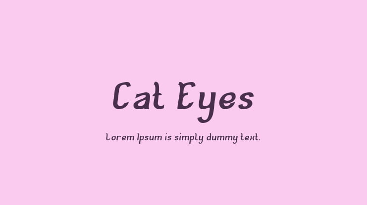 Cat Eyes Font Family