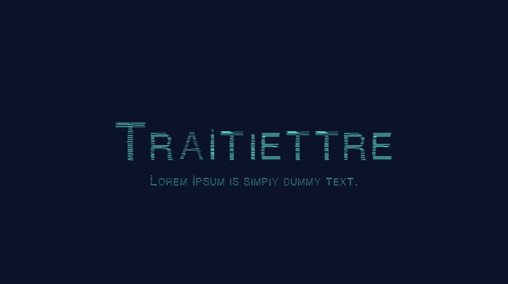 Traitlettre Font