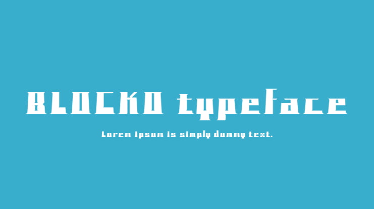 BLOCKO typeface Font