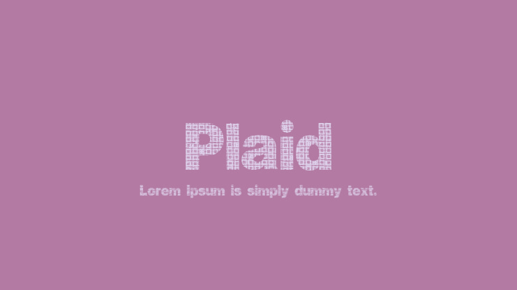 Plaid Font